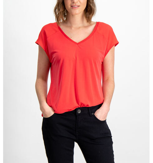 Dámské triko GARCIA T-SHIRT 3363-tomato puree - GARCIA - GS900103 3363 ladies T-shirt