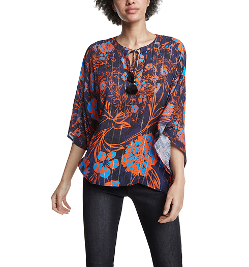 Dámská halenka DESIGUAL BLUS_SIENA 7026 SUNSET - DESIGUAL - 20SWBW35 7026 BLUS_SIENA