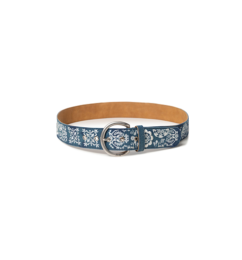 Dámský pásek DESIGUAL BELT_PA?UELO_DENIM 5179 DENIM BLEACH - DESIGUAL - 20SARA01 5179 BELT_PANUELO_DENIM