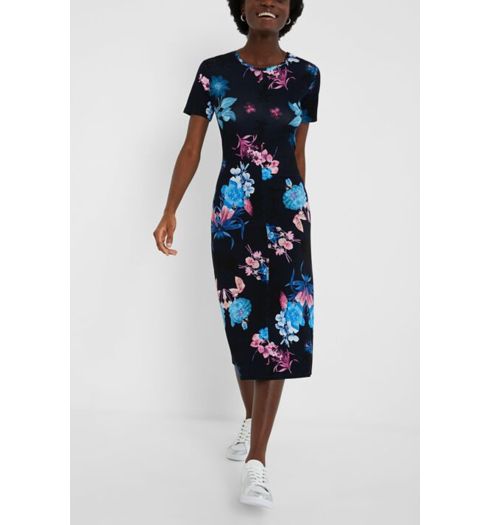 Dámské šaty DESIGUAL BOUQUET 5000 NAVY - DESIGUAL - 20WWVK51 5000 VEST_BOUQUET