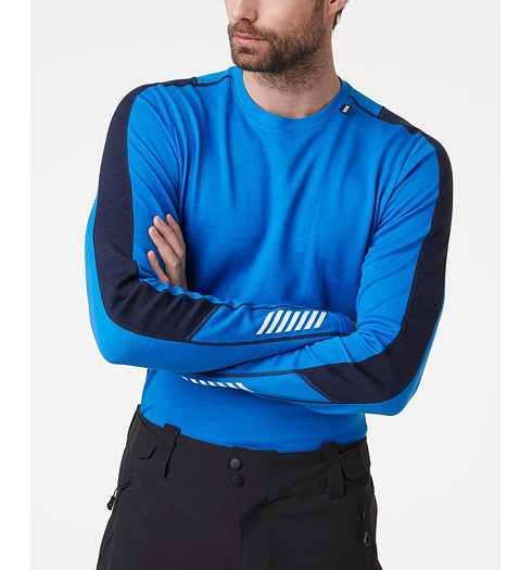 Pánské funkční triko HELLY HANSEN LIFA MERINO LIGHTWEIGHT CREW 639 ELECTRIC BLUE - Helly Hansen - 49370 639 LIFA MERINO LIGHTWEIGHT CREW