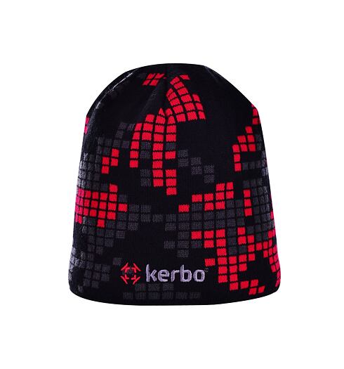 Pánská zimní čepice KERBO ROKS černočervená - KERBO - ROKS 020/008
