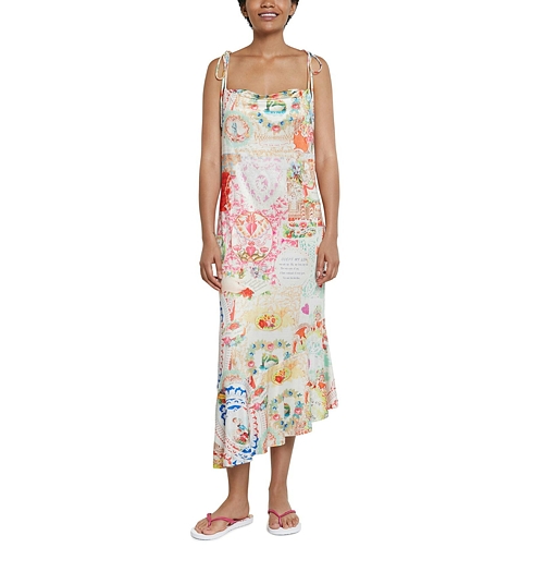 Dámské šaty DESIGUAL KO TAO 1000 BLANCO - DESIGUAL - 21SWMK22 1000 VEST_KO TAO
