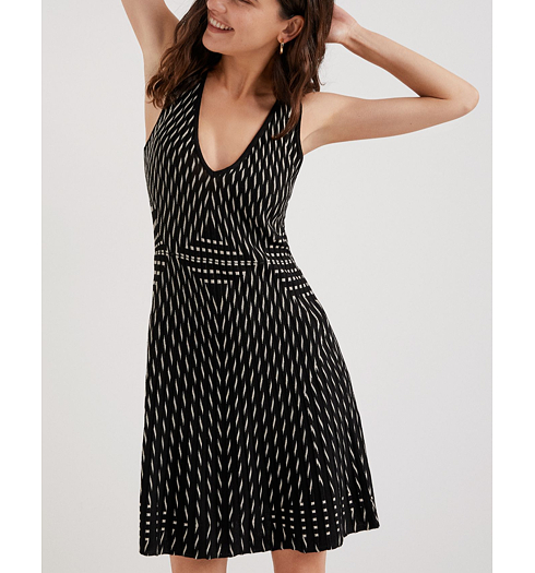 Dámské šaty DESIGUAL SAMANTHA 2000 NEGRO - DESIGUAL - 22SWVF08 2000 VEST_SAMANTHA