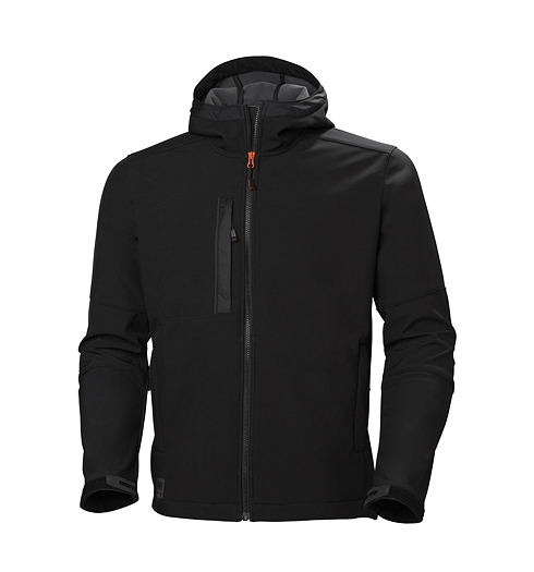 Pánská bunda HELLY HANSEN WORKWEAR KENSINGTON s kapucí 990 černá - HELLY HANSEN WORKWEAR - 74230 990 KENSINGTON SOFTSHELL JACKET