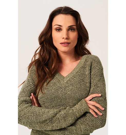 Dámský svetr GARCIA ladies pullover 7618 mint glaze - GARCIA - T20241 7618 ladies pullover