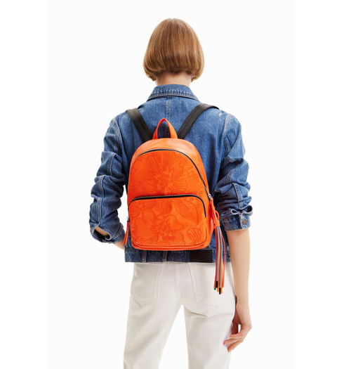 Dámský batůžek DESIGUAL ALPHA MOMBASA MINI 7002 ORANGE - DESIGUAL - 23SAKP25 7002 BACK ALPHA MOMBASA MINI