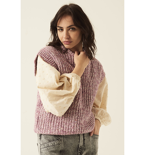 Dámský svetr GARCIA ladies pullover 1961 soft rose - GARCIA - V20241 1961 ladies pullover