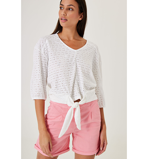 Dámská halenka GARCIA ladies shirt ss 53 off white - GARCIA - D30236 53 ladies shirt ss