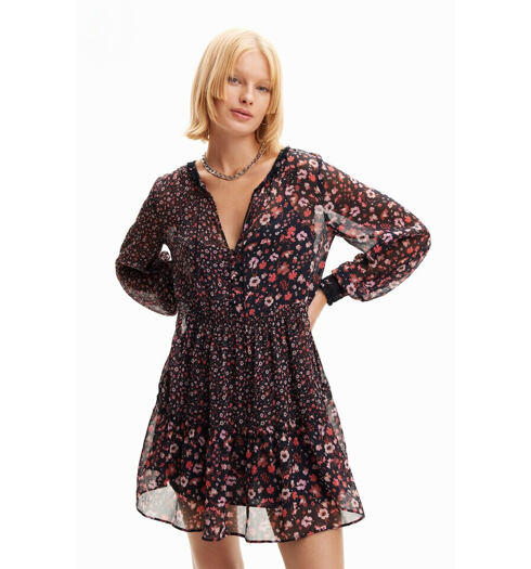 Dámské šaty DESIGUAL 24SWVW20 2000 VEST_DUQUE 2000 BLACK - DESIGUAL - 24SWVW20 2000 VEST_DUQUE