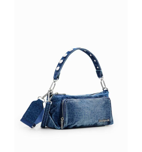 Dámská kabelka DESIGUAL DENIM PRIORI URUS 5005 BLUE - DESIGUAL - 24SAXD07 5005 BAG_DENIM PRIORI URUS