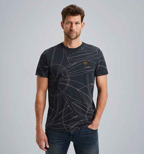 PME LEGEND PTSS2402596 5281 Short sleeve r-neck slub jersey aop 5281 - PME LEGEND - PTSS2402596 5281 Short sleeve r-neck slub jersey aop