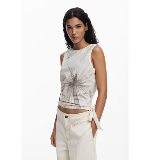 Dámské triko DESIGUAL 25WWTK21 1006 TS BRUMA 1006 WHITE - DESIGUAL - 25WWTK21 1006 TS BRUMA