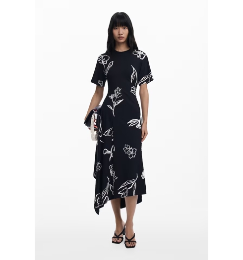 Dámské šaty DESIGUAL 25WWVK44 2000 VEST CALMA 2000 BLACK - DESIGUAL - 25WWVK44 2000 VEST CALMA