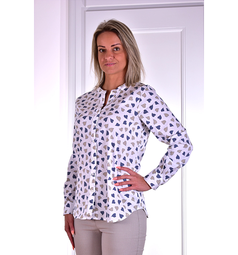 Dámská košile VALENTINAS 65 Blouse Bleu-Fango - VALENTINAS - 65 Blouse Bleu-Fango