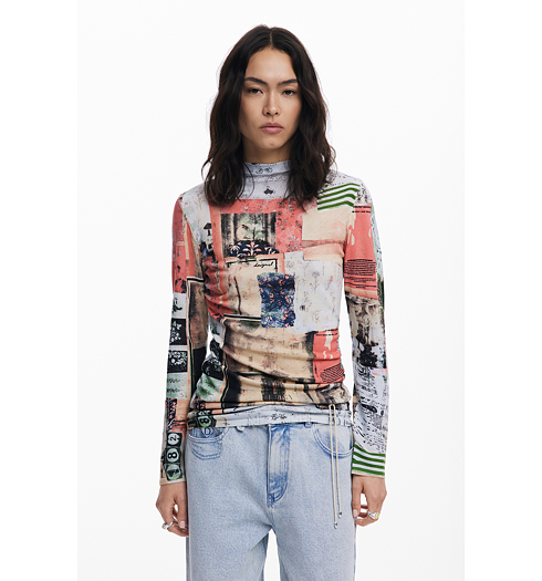 Dámský svetr DESIGUAL 25WWJF39 9019 JERS MONTREAL 9019 MATERIAL FINISHES - DESIGUAL - 25WWJF39 9019 JERS MONTREAL