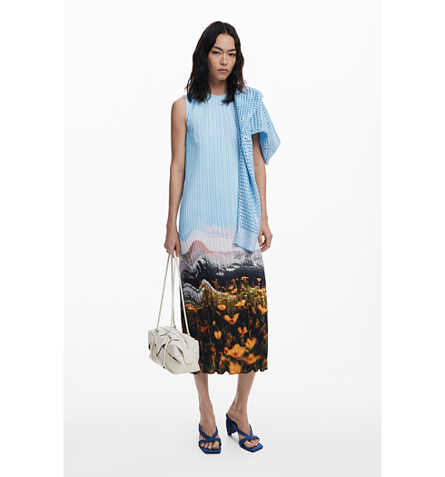DESIGUAL 25WWVW07 5002 VEST PLISADO PAISAJE 5002 BLUE - DESIGUAL - 25WWVW07 5002 VEST PLISADO PAISAJE