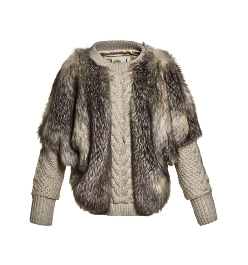 Dámský svetr GOLDBERGH Sweater 926 coyote fake fur - GOLDBERGH - GB 1111143/000 SWEATER 926