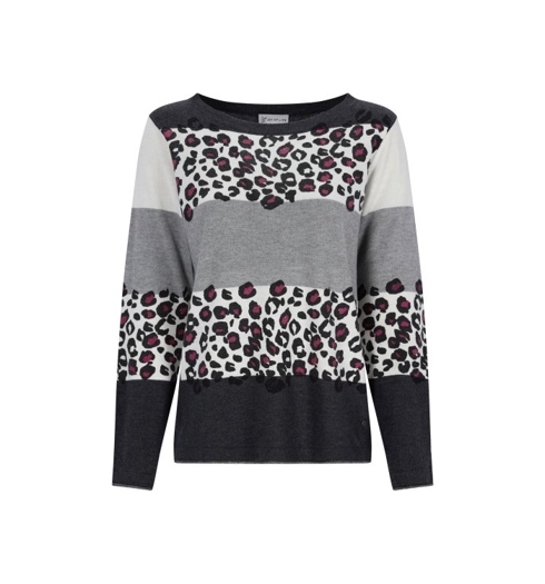 Dámský svetr HAJO D Pullover Blockstreifen mit Černá - HAJO - 10581 102 D Pullover Blockstreifen mit