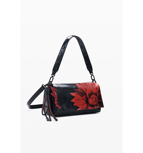 Dámská kabelka DESIGUAL FLOWERINA  NARON MEDIUM FLAP Černá - DESIGUAL - 25WAXP90 2000 BAG FLOWERINA  NARON MEDIUM FLAP