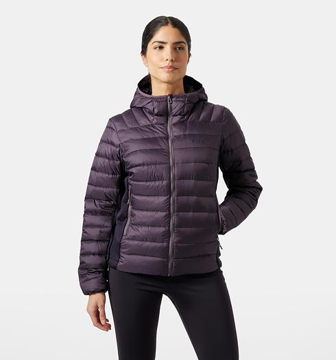 Dámská zimní bunda HELLY HANSEN Fialová - Helly Hansen - 63385 654 W VERGLAS DOWN HYBRID HOOD 2.0
