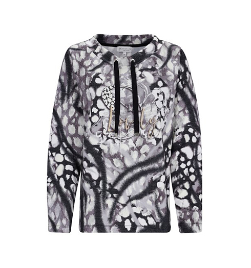 Dámské triko HAJO D Shirt RH m.Ösen+Zierbändchen Černá - HAJO - 10625 990 D Shirt RH m.Ösen+Zierbändchen