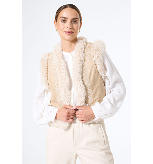 Dámská vesta GARCIA Ladies jkt Béžová - GARCIA - J50090 4240 Ladies jkt