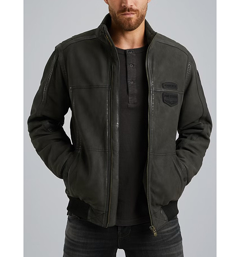 Pánská kožená bunda PME LEGEND AIRBRIDGE Leather jacket Černá - PME LEGEND - PLJ2508701 9067 AIRBRIDGE Leather jacket