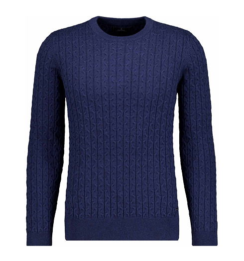 Pánský svetr RAGMAN Roundneck cable - Ragman - 746380 070 Roundneck cable