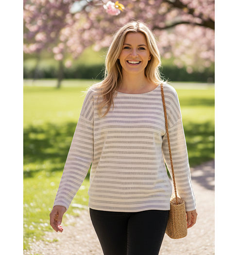 Dámská mikina BROADWAY SWEATSHIRT comfort Bílá - Broadway - 55004043 101 SWEATSHIRT comfort fit