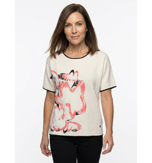 Dámský svetr HAJO D Pullover Schulter Béžová - HAJO - 10737 259 D Pullover Schulter