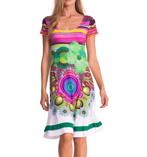 Dámské šaty DESIGUAL VEST_OLIVIA 3009 CHICLE - DESIGUAL - 51V20X2 3009 VEST_OLIVIA