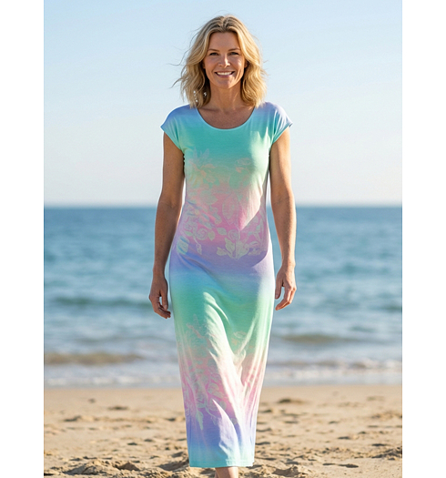 Dámské šaty HAJO 10551 990 D Kleid Degradee m.Blumendruck 990 original - HAJO - 10551 990 D Kleid Degradee m.Blumendruck