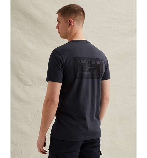 Pánské triko PME LEGEND R-neck play Modrá - PME LEGEND - PTSS2602552 5116 Short sleeve r-neck play jersey back patch