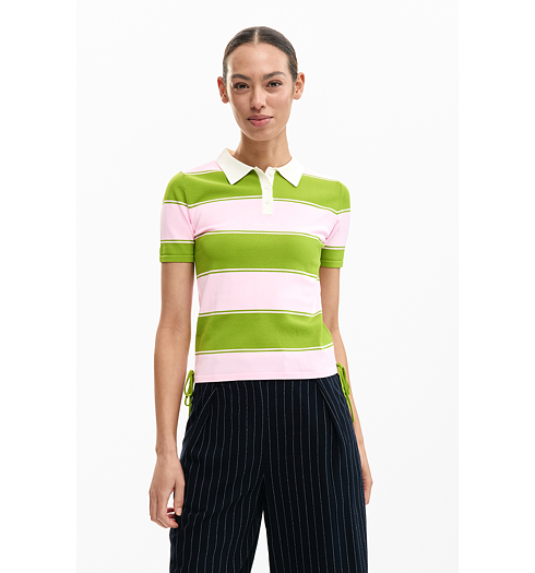 Dámské triko DESIGUAL AMSTERDAM Zelená - DESIGUAL - 26SWTF10 3049 TS AMSTERDAM