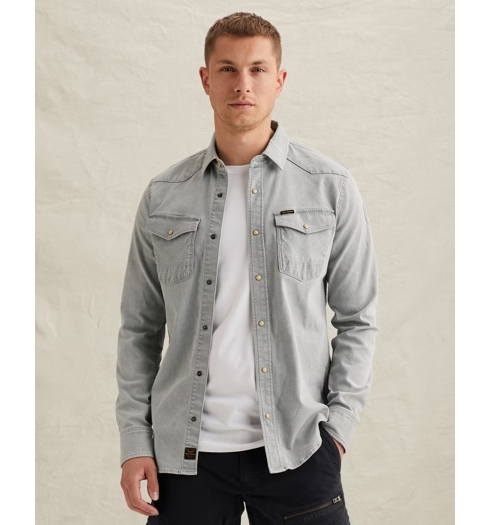 Pánská košile PME LEGEND DENIM SHIRTS SUNSET Šedá - PME LEGEND - PSD2602239 SGS DENIM SHIRTS SUNSET GREYBLUE SHADE