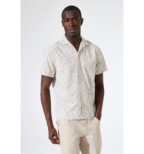 Pánská košile GARCIA mens shirt ls Béžová - GARCIA - O261092 822 mens shirt ls