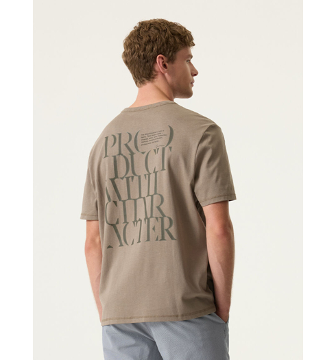 Pánské triko GARCIA mens T-shirt ss Hnědá - GARCIA - P261202 6418 mens T-shirt ss