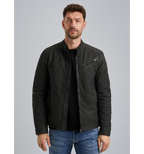 Pánská kožená bunda PME LEGEND SCRAPER Leather jacket Černá - PME LEGEND - PLJ2508702 5109 SCRAPER Leather jacket