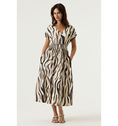 Dámské letní šaty GARCIA ladies dress Béžová - GARCIA - Q260080 2082 ladies dress