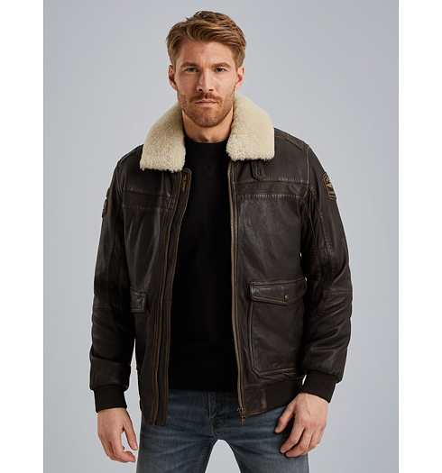 Pánská kožená bunda PME LEGEND SNOWPROP LEATHER Hnědá - PME LEGEND - PLJ2509703 9127 SNOWPROP LEATHER JACKET