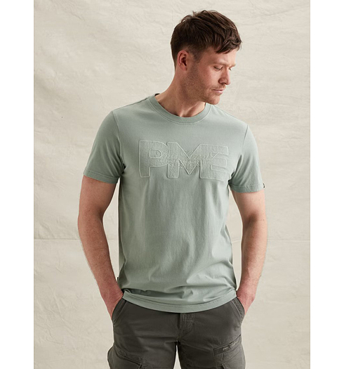 Pánské triko PME LEGEND R-neck single jersey Zelená - PME LEGEND - PTSS2604592 6123 Short sleeve r-neck single jersey