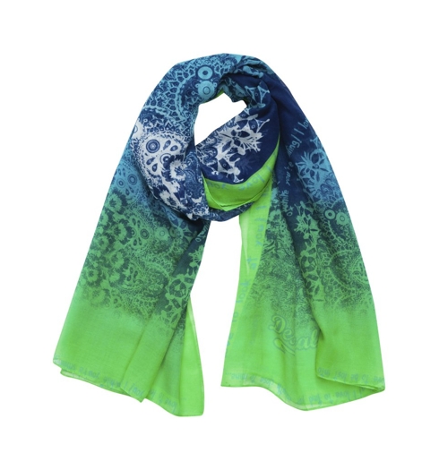 Dámský šátek DESIGUAL SIAN 5074 MEDIEVAL BLUE - DESIGUAL - 41W5707 5074 PANU_SIAN