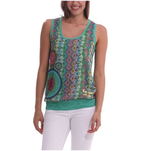 Dámské tílko DESIGUAL DRESDEN 4121 SIMPLY GREEN - DESIGUAL - 42T2480 4121 TS_DRESDEN