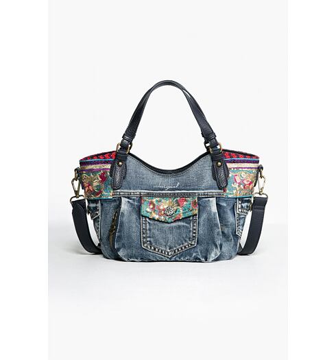 Dámská kabelka DESIGUAL ETHNIC DELUXE ROTTERDAM M 5001 MARINO - DESIGUAL - 67X50Q7 5001 BOLS ETHNIC DELUXE ROTTERDA