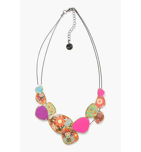 Dámský náhrdelník DESIGUAL CHAPAS KAITLIN 3001 FRESA - DESIGUAL - 72G9ED4 3001 COLLAR_CHAPAS KAITLIN