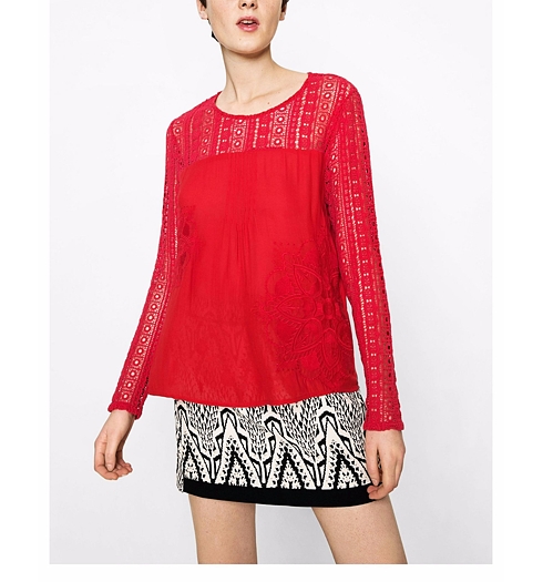 Dámská halenka DESIGUAL BLUS IREA 3202 - DESIGUAL - 71B2YB9 3202 BLUS IREA