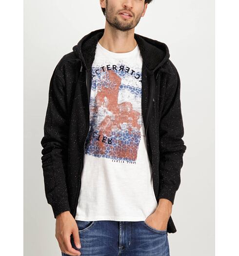 Pánská mikina GARCIA CARDIGAN 60 black - GARCIA - U81063 60 men`s sweat cardigan