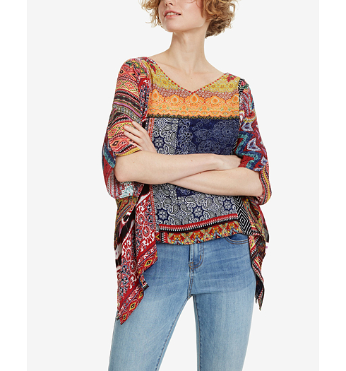 Dámská halenka DESIGUAL LIBERIA 7029 ORANGERY - DESIGUAL - 19SWBWAD 7029 BLUS_LIBERIA