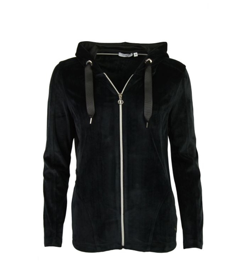 Dámská mikina HAJO D Sweatjacke 100 schwarz - HAJO - 18660 100 D Sweatjacke